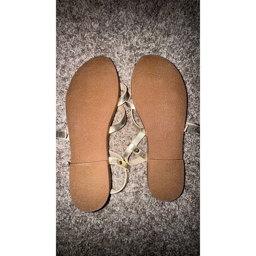 Universal Thread Gold Strappy Flat Sandals - Picture 2 of 2